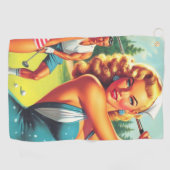  Golf Pin-up Golfhanddoek (Horizontaal)