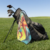  Golf Pin-up Golfhanddoek (Groen)