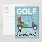 Golf Pinehurst - Retro Vintage Travel Briefkaart (Voorkant / Achterkant)