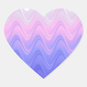 Golf Pink Paars Abstract Hart Sticker