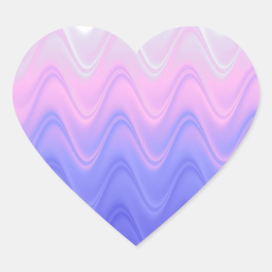 Golf Pink Paars Abstract Hart Sticker (Voorkant)