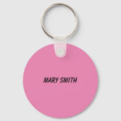 Golf Pink Thema voor Woman Golfer Party Sleutelhanger (Achterkant)