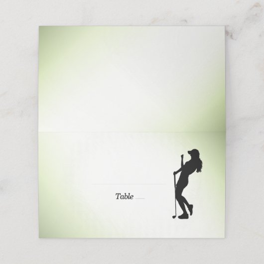 Golf Place Cards Plaatskaartje (Buitenkant ongevouwen)