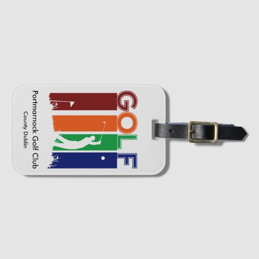 Golf Player-Bagagelabel Bagagelabel (Voorkant (horizontaal))