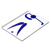 Golf Player Blue White Sports, voeg tekst en kleur Notitieboek (Linkerzijde)