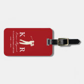 Golf Player Classic Red Golfers Bagagelabel (Voorkant horizontaal)
