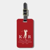 Golf Player Classic Red Golfers Bagagelabel (Voorkant verticaal)