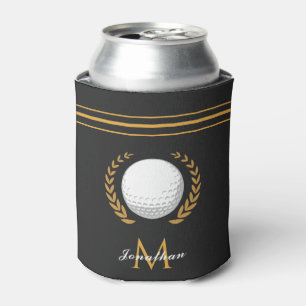 Golf Player Custom Name & Monogram Elegant Classic Blikjeskoeler