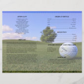 Golf Player Funeral Sjabloon (Achterkant)
