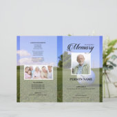 Golf Player Funeral Sjabloon (Staand voorkant)