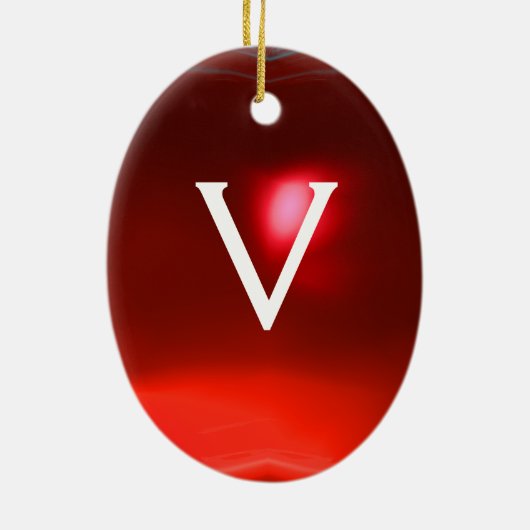 GOLF PLAYER, GOLFER RED RUBY, GROEN EMERALD MONOGR KERAMISCH ORNAMENT (Achterkant)