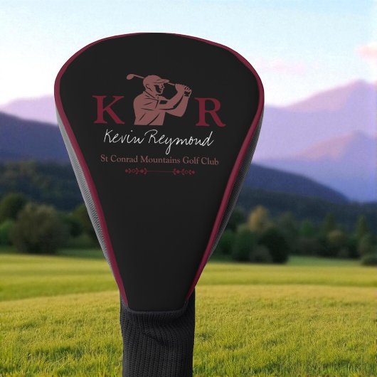 Golf Player Initials Script Name Golfheadcover