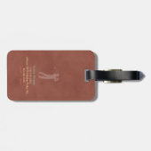 Golf Player Modern cool brick-red  Bagagelabel (Achterkant horizontaal)
