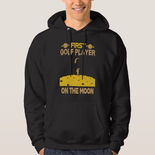 Golf Player On The Moon Hoodie (Voorkant)