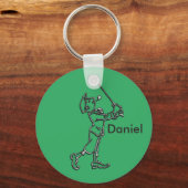 Golf Player-overzichtsontwerp ~ bewerkbare achterg Sleutelhanger (Voorkant)