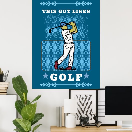 golf player poster (Thuiskantoor)