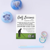 Golf Player Silhouette, GoIf Lesson Adverteren Flyer (Enkel)