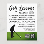 Golf Player Silhouette, GoIf Lesson Adverteren Flyer (Voorkant)