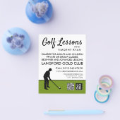 Golf Player Silhouette, GoIf Lesson Adverteren Flyer (Enkel)