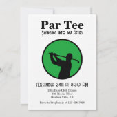 Golf Player Swinging into My Fifties 50th Birthday Kaart (Achterkant)