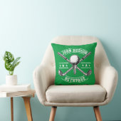Golf Player White Monogram Sjabloon Pillow Kussen (Stoel)