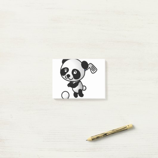 Golf Plays Panda Post-it® Notes (Op bureau)
