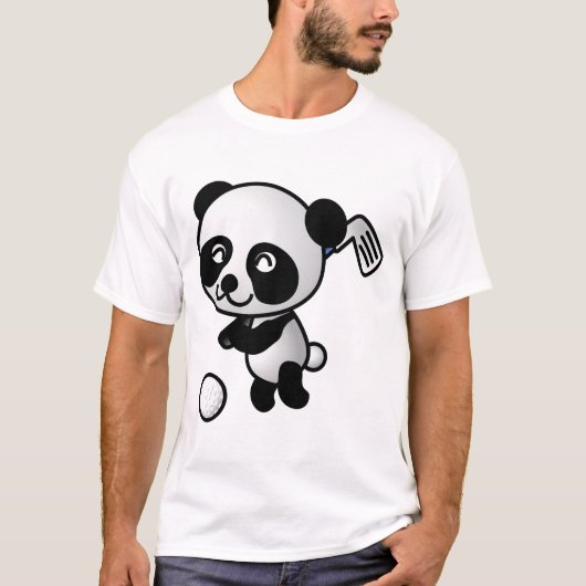 Golf Plays Panda T-shirt (Voorkant)