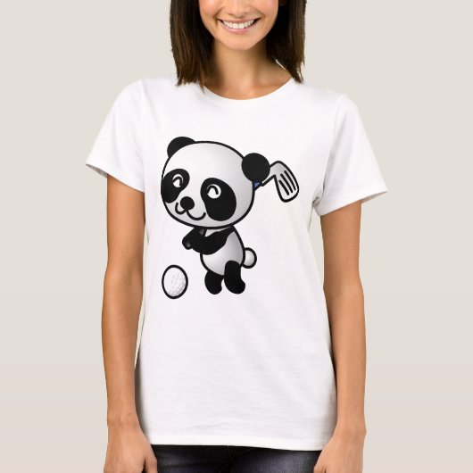 Golf Plays Panda T-shirt (Voorkant)