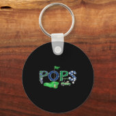 Golf pops hole in one golf 1e verjaardag jongensfe sleutelhanger (Voorkant)