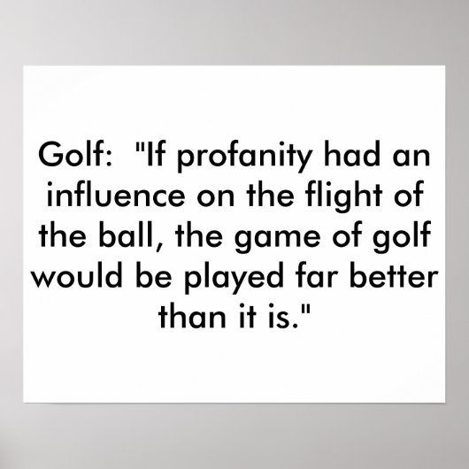 Golf Poster (Voorkant)