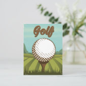 Golf poster briefkaart (Staand voorkant)