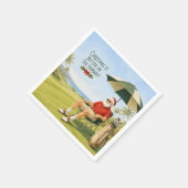 Golf Prettig kerstfeest met de kerstman Servet (Hoek)