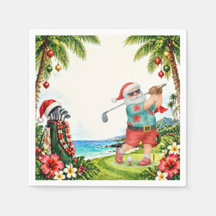 Golf Prettig Kerstfeest met de Kerstman Servet