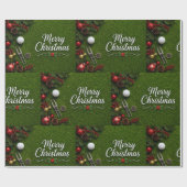Golf Prettig Kerstfeest op de Putting Green Vakant Cadeaupapier (Vlak)