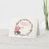 Golf Prettig Kerstmaal Gofer met Kerstkrans  Kaart (Voorkant)
