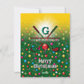Golf Prettig Kerstmis-Vakantie Design Feestdagenkaart (Achterkant)