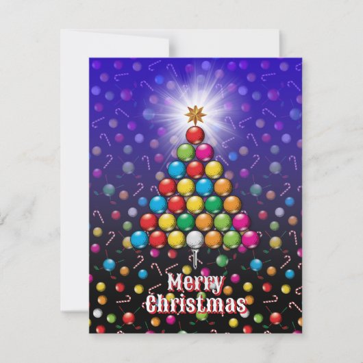 Golf Prettig Kerstmis-Vakantie Design Feestdagenkaart (Voorkant)