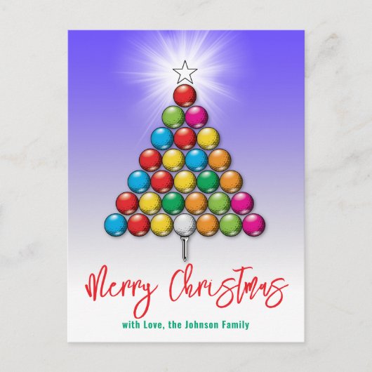 Golf Prettig Kerstmis-vakantie ontwerp Briefkaart (Voorkant)