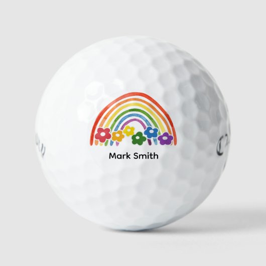 Golf Pride Maand Golf Regenboog Viering Golfballen (Voorkant)