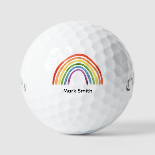 Golf Pride Maand Golf Regenboog Viering Golfballen (Voorkant)
