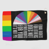 Golf Pride Maand Golf Regenboog Viering Golfhanddoek (Horizontaal)
