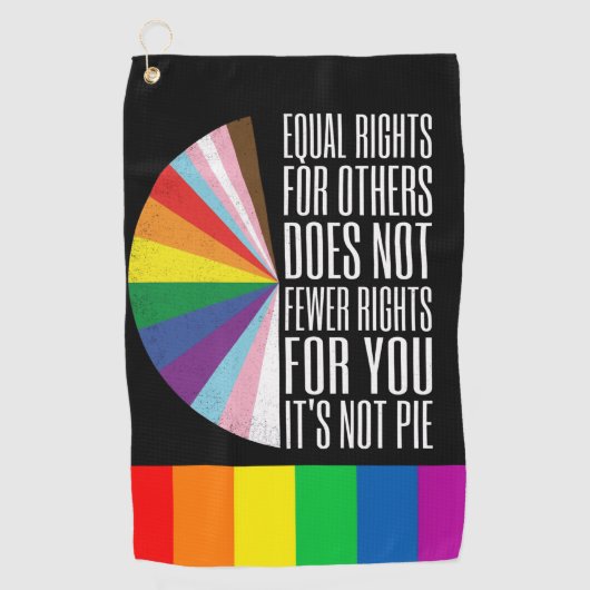 Golf Pride Maand Golf Regenboog Viering Golfhanddoek (Voorkant)
