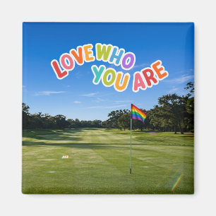 Golf Pride op golfbaan regenboog thema Magneet