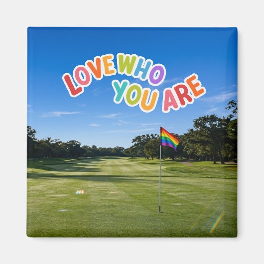 Golf Pride op golfbaan regenboog thema Magneet (Voorkant)