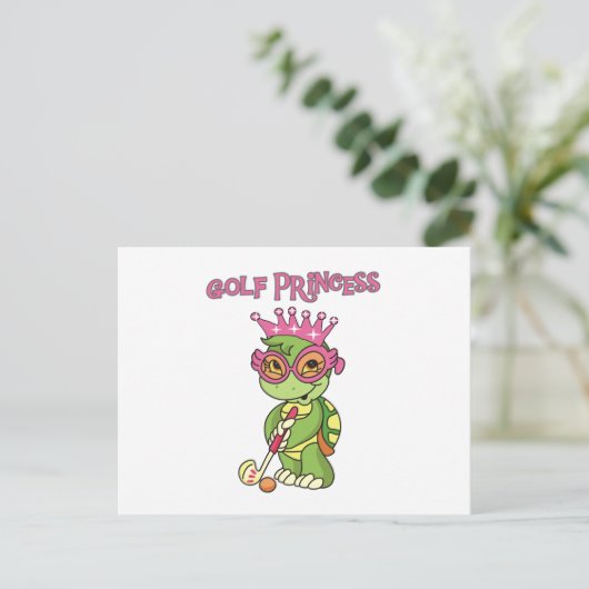 Golf Princess T-shirts en Gifts Briefkaart (Staand voorkant)