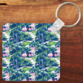 Golf Print Golf Cart Sleutelhanger (Achterkant)