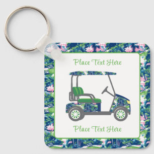 Golf Print Golfkarretje Sleutelhanger