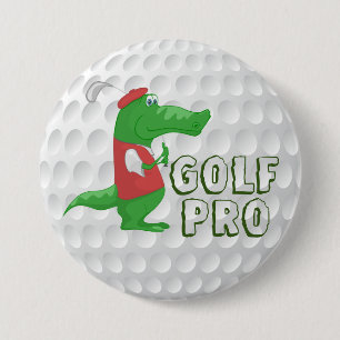 Golf Pro Alligator Ronde Button 7,6 Cm
