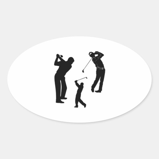 Golf Pro Ovale Sticker (Voorkant)