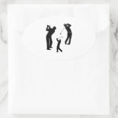 Golf Pro Ovale Sticker (Tas)